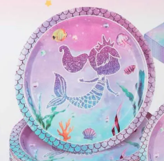 Platos Sirena party (pack 10) grande