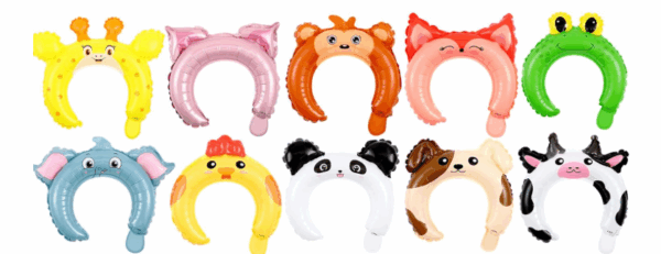 Vincha inflable animalitos (vienen desinfladas) animales variados
