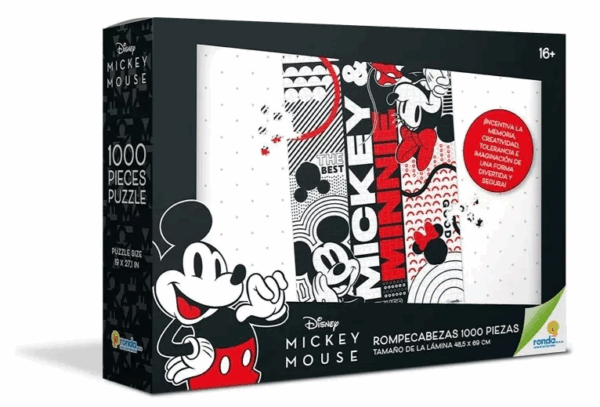 Rompecabezas Mickey Y Minnie Mouse together Disney (1000 Piezas) 48.5cm x 69cm