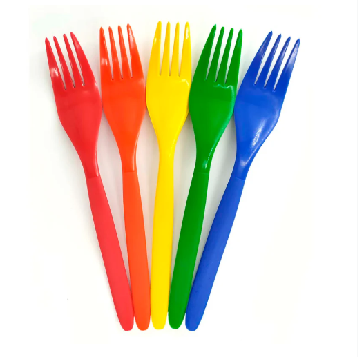 Tenedores colores variados 16cm (pack 20) (color por pack a elegir: verde, celestes, lila, rosado)