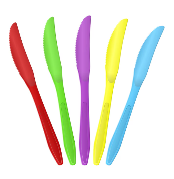 Cuchillos colores variados 16cm (pack 20) (color por pack a elegir: verde, celestes, lila, rosado)