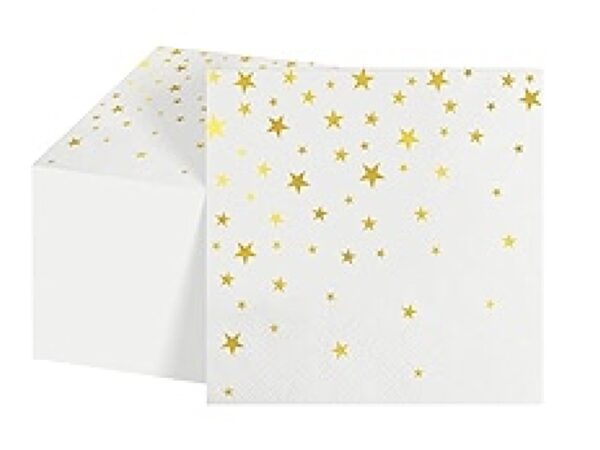 Servilletas estrellas gold (pack 10)