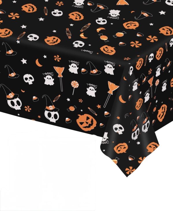 Mantel Halloween Boo (negro y naranja) (108cm x 274cm)
