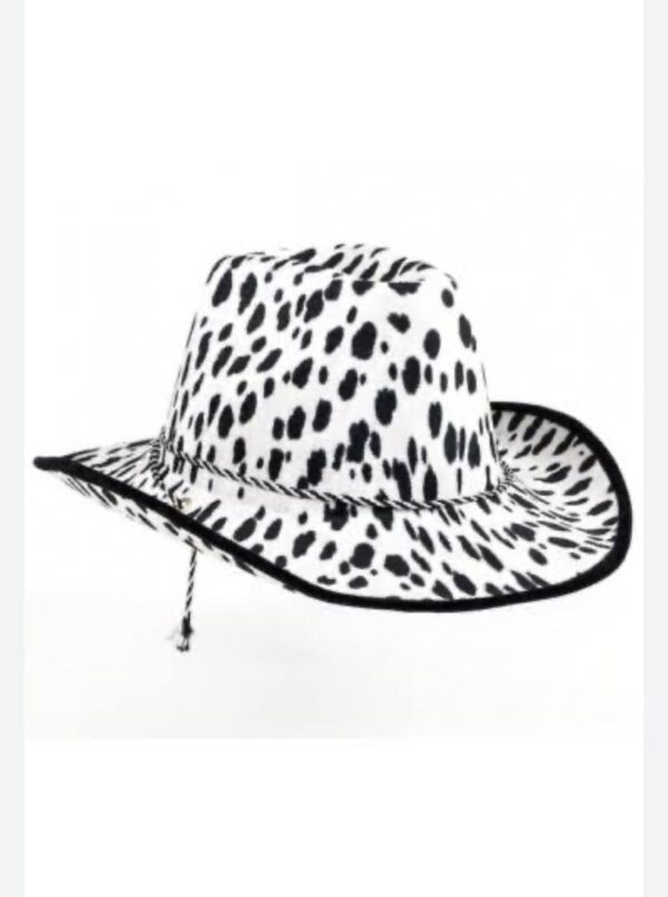 Sombrero vaquero black & white (37cm x 30cm) Cowboy