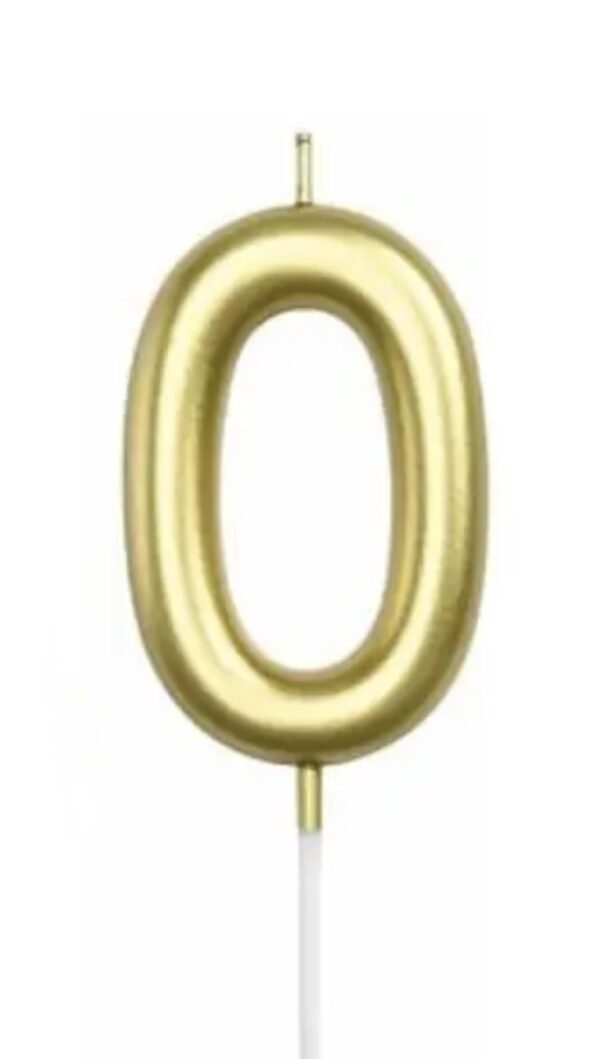 Vela numero 0 dorada