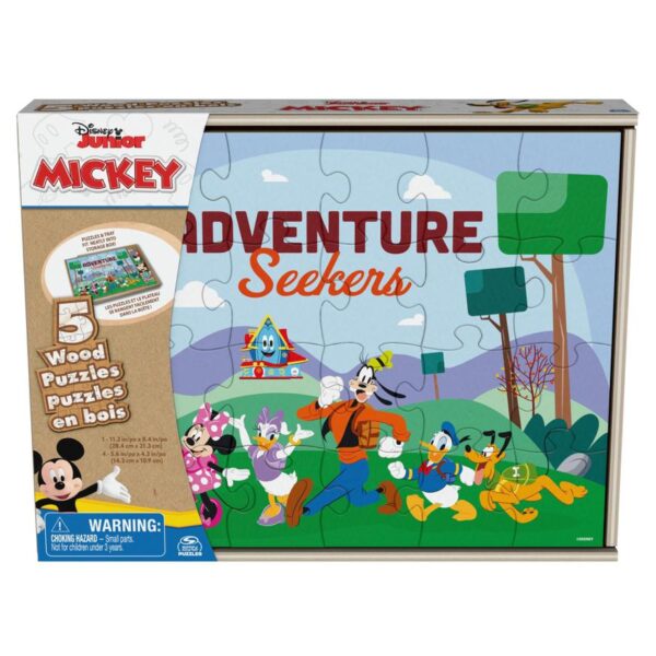 Rompecabezas Disney (Mickey Mouse y amigos) Pack X5 Madera