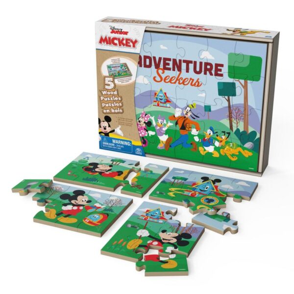 Rompecabezas Disney (Mickey Mouse y amigos) Pack X5 Madera - Imagen 3