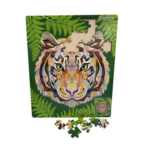 Rompecabezas Tigre Mandala (100 Piezas) madera 40cm x 48cm