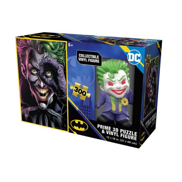 Rompecabezas Joker Prime 3D + Figura Vinil Joker (300 Piezas) Guason 31cm x 46cm ooshie