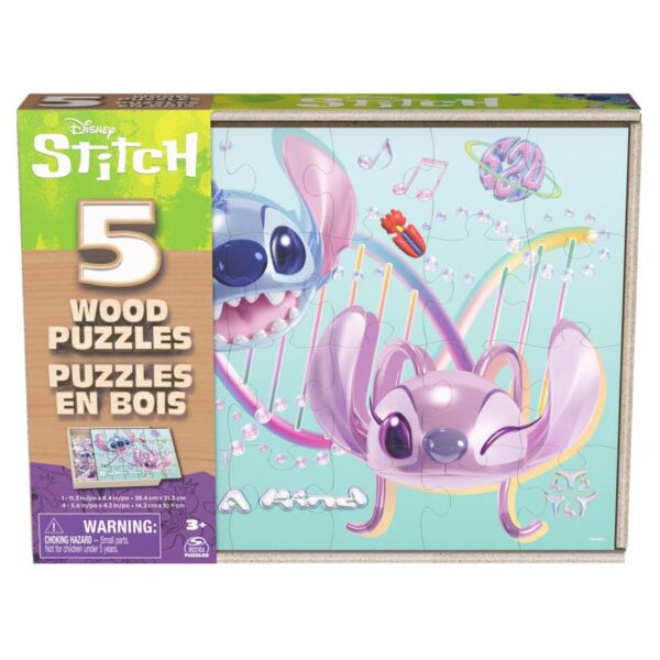 Rompecabezas Stitch Disney Pack X5 Madera
