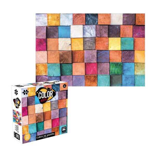 Rompecabezas Cubos Color 100% (1000 piezas)