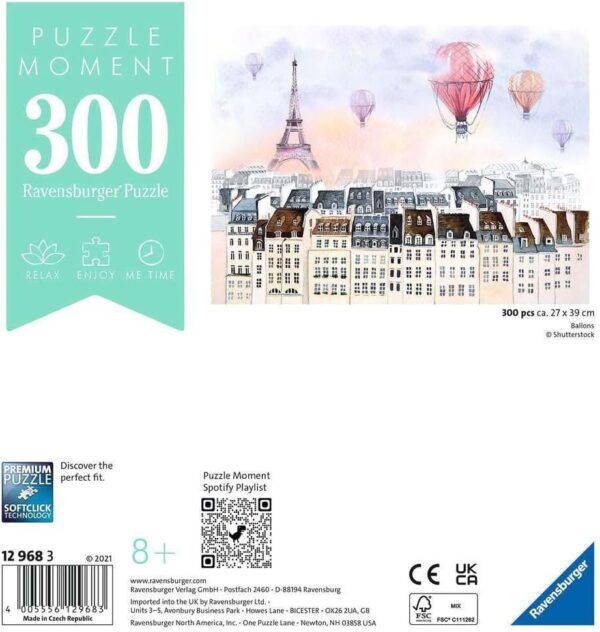 Rompecabezas Ravensburger Moment 300 Piezas Globos (27cm x 39cm) - Imagen 3
