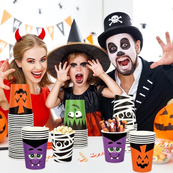 Vasos Halloween party (pack 10) 4 modelos - Imagen 4