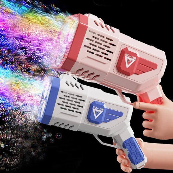 Burbujas Bubble gun luces led (colores variados) rosa o azul