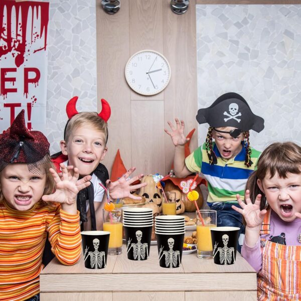 Vasos esqueleto halloween (pack 10) - Imagen 4