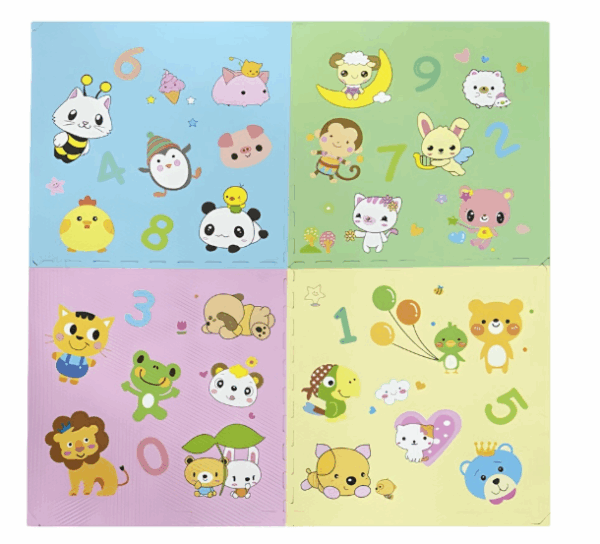 Pisos De Goma Cuadrado 60x60cm 4Pzs (diseños variados) foam
