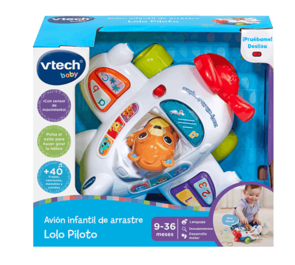 Juguete Avion infantil de arrastre Lolo piloto (entre 9-36 meses) Vtech baby