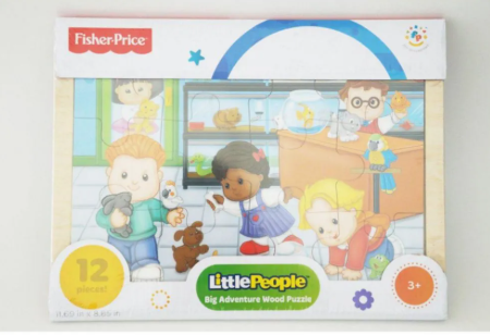 Rompecabezas Madera Fisher Price 12 Piezas Animalitos