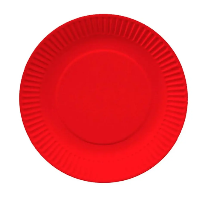 Platos rojos chicos 17cm (pack 12)