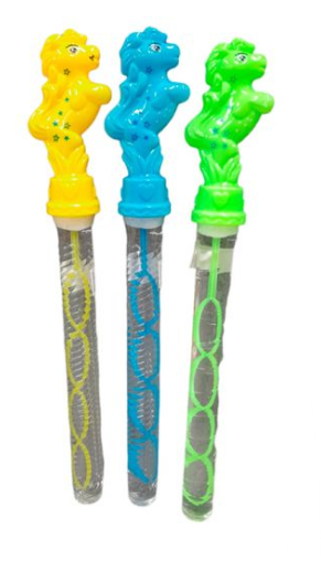 Burbujas caballito 17cm aprox (pack 3) sorpresa