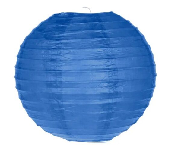 Lampara de papel azul 39cm aprox
