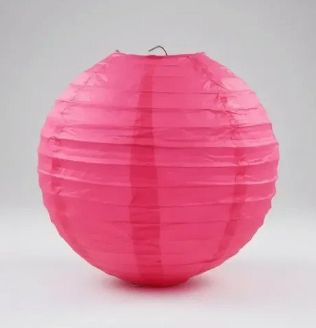 Lampara de papel fucsia 39cm aprox