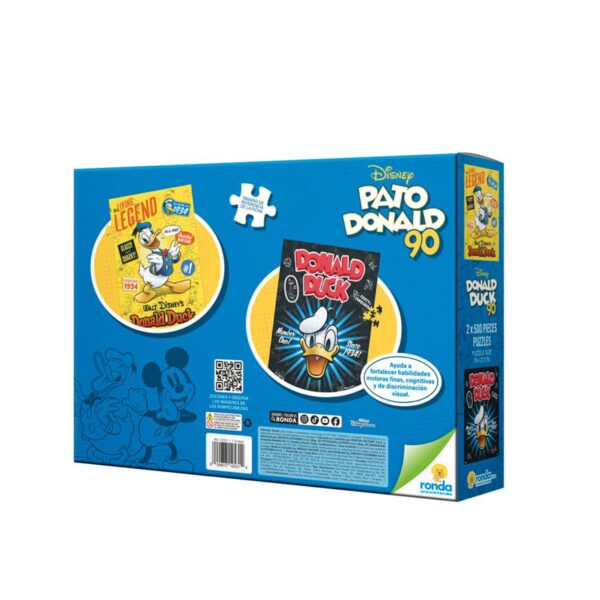 Rompecabezas Ronda Pato Donald 2 x (500 piezas) 48cm x 69cm disney - Imagen 3