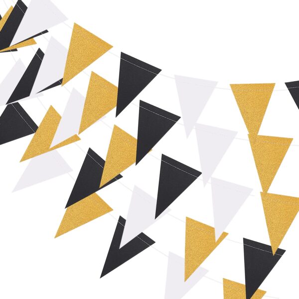 Banderin tricolor (dorado, negro y blanco) (imagen referencial)