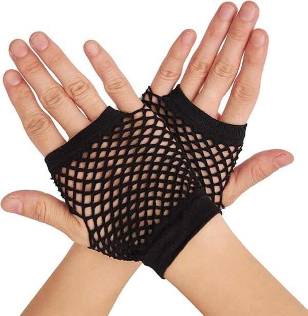 Guantes de red cortos 80tas (negros) rock