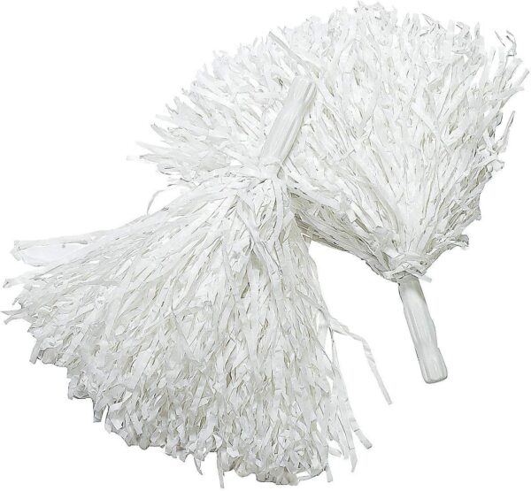 Pompones blancos metalicos