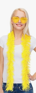 Boa de plumas (amarilla)