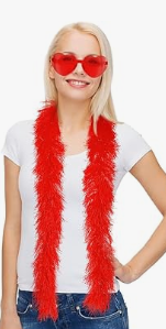 Boa de plumas (roja)