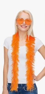 Boa de plumas (naranja)