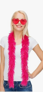 Boa de plumas (fucsia)
