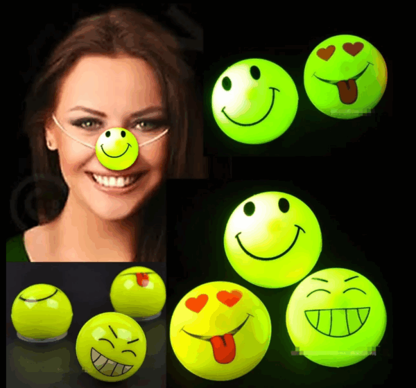 Nariz de payaso led emoji (amarillo)