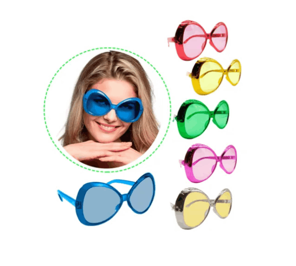 Lentes ovalados tipo mosca (colores variados) x1