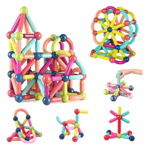 Bloques magneticos didacticos (64 piezas) - Imagen 4