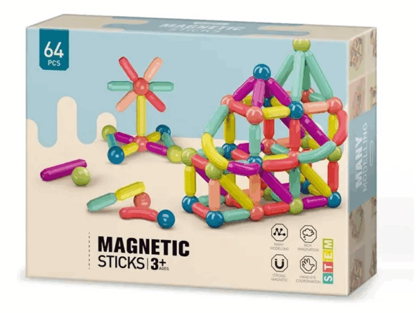 Bloques magneticos didacticos (64 piezas)