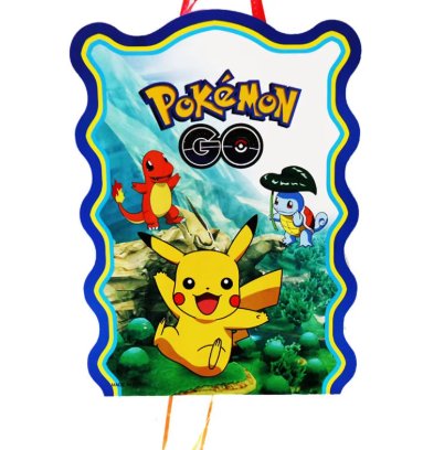 Piñata Pikachu 68cm x 43cm aprox (armable viene sin armar) (consultar diseño disponible)