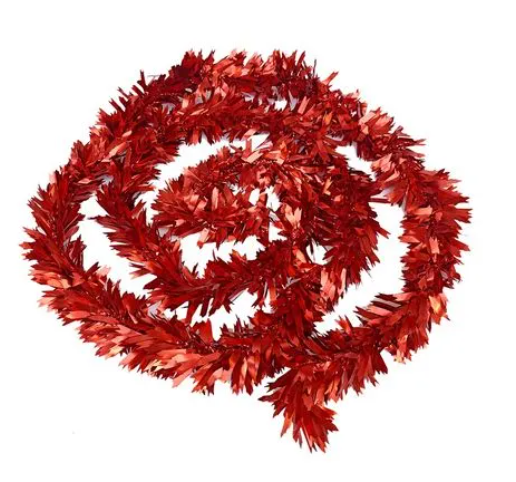Guirnalda metalica roja (navidad)