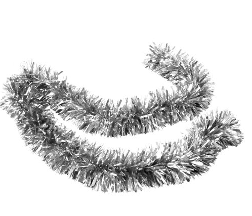 Guirnalda metalica plateada (navidad)