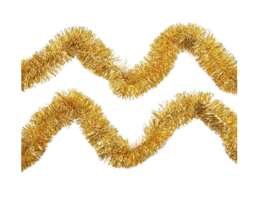 Guirnalda metalica dorada (navidad)