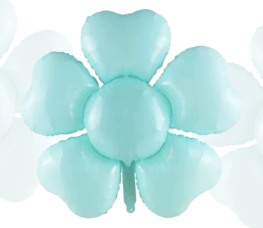 Globo Flor celeste aqua (helio) (94cm x 98cm)