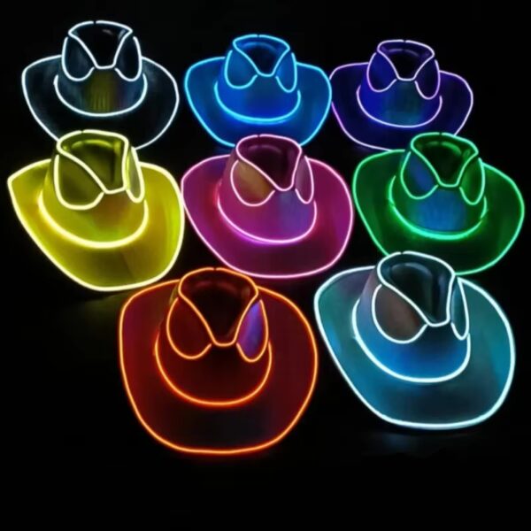 Sombrero neon led (colores variados)