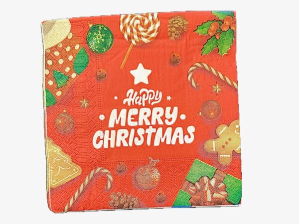 Servilletas Happy Merry Christmas (pack 12)