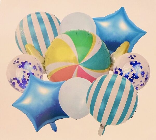 Pack 9 globos candy party (helio)