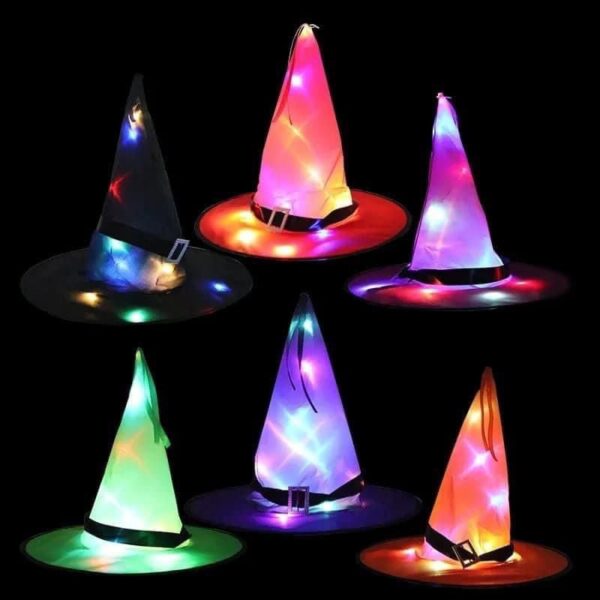 Sombrero de bruja led (colores variados) (al azar) halloween