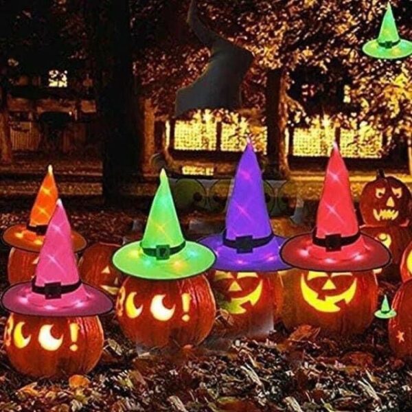 Sombrero de bruja led (colores variados) (al azar) halloween - Imagen 4