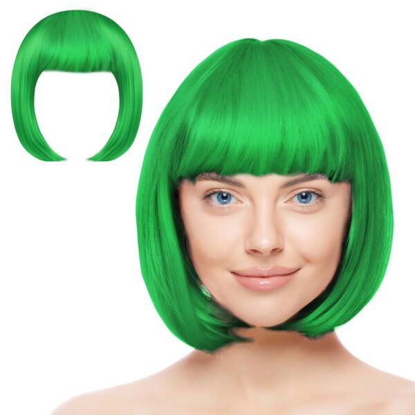 Peluca corta disfraz verde