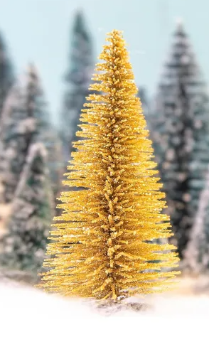 Mini arbol de Navidad (20cm altura aprox dorado) Xmas